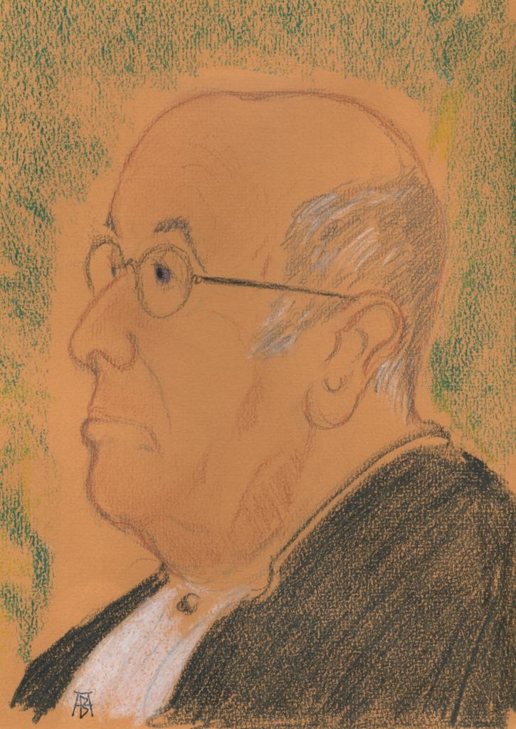 Caricature reconstitution procès Peytel (Alain Buterlin)
