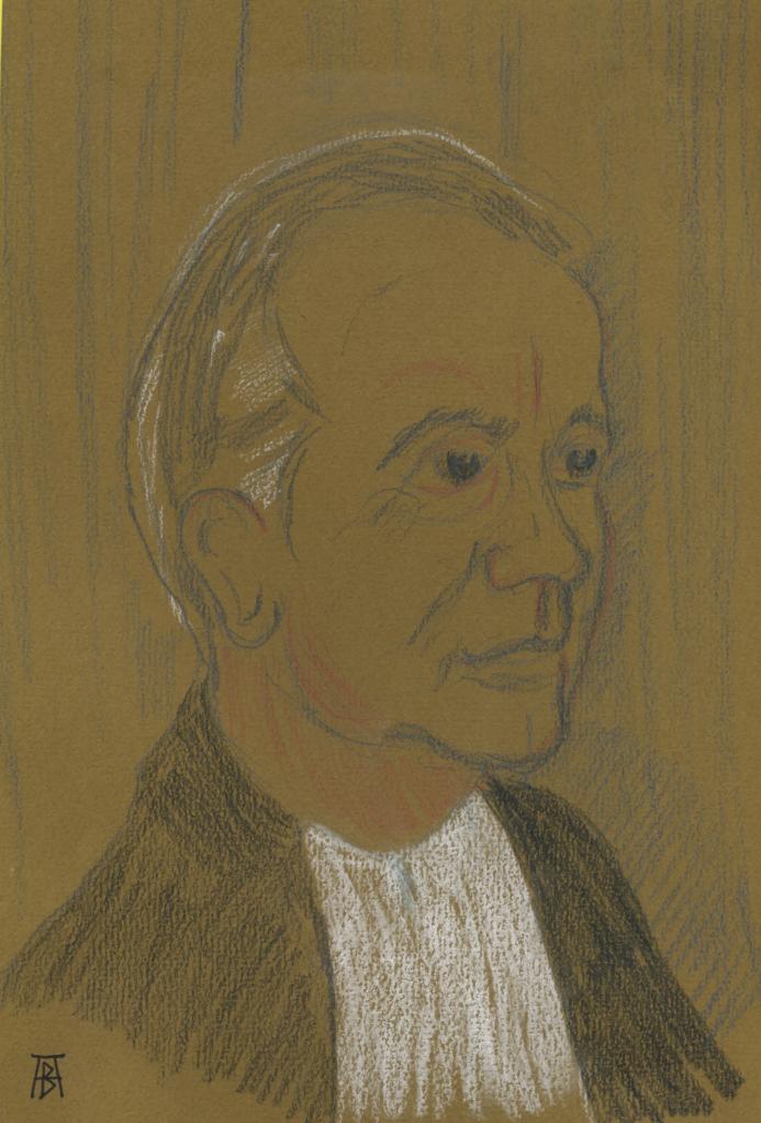 Caricature reconstitution procès Peytel (Alain Buterlin)