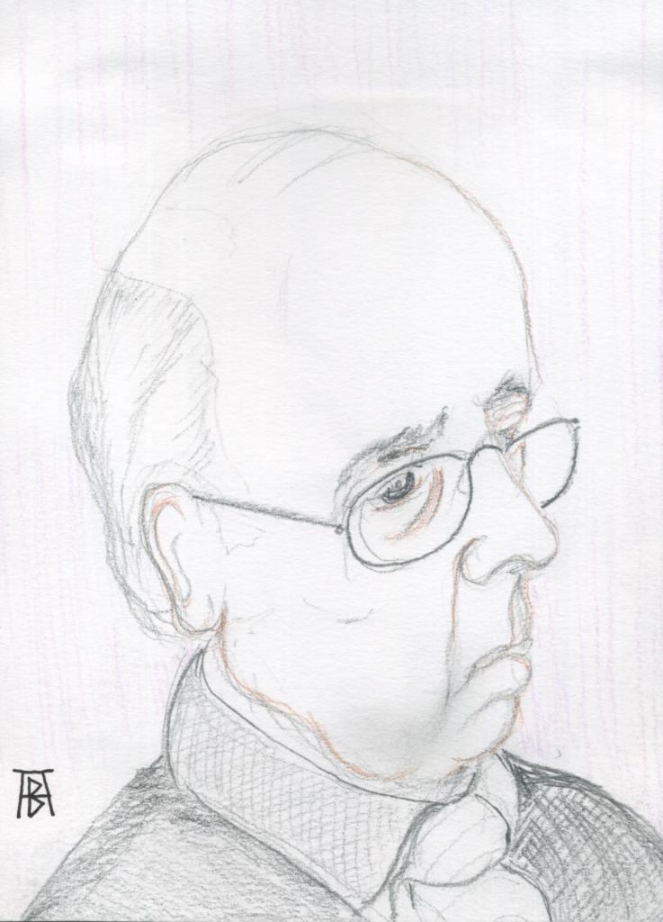 Caricature reconstitution procès Peytel (Alain Buterlin)