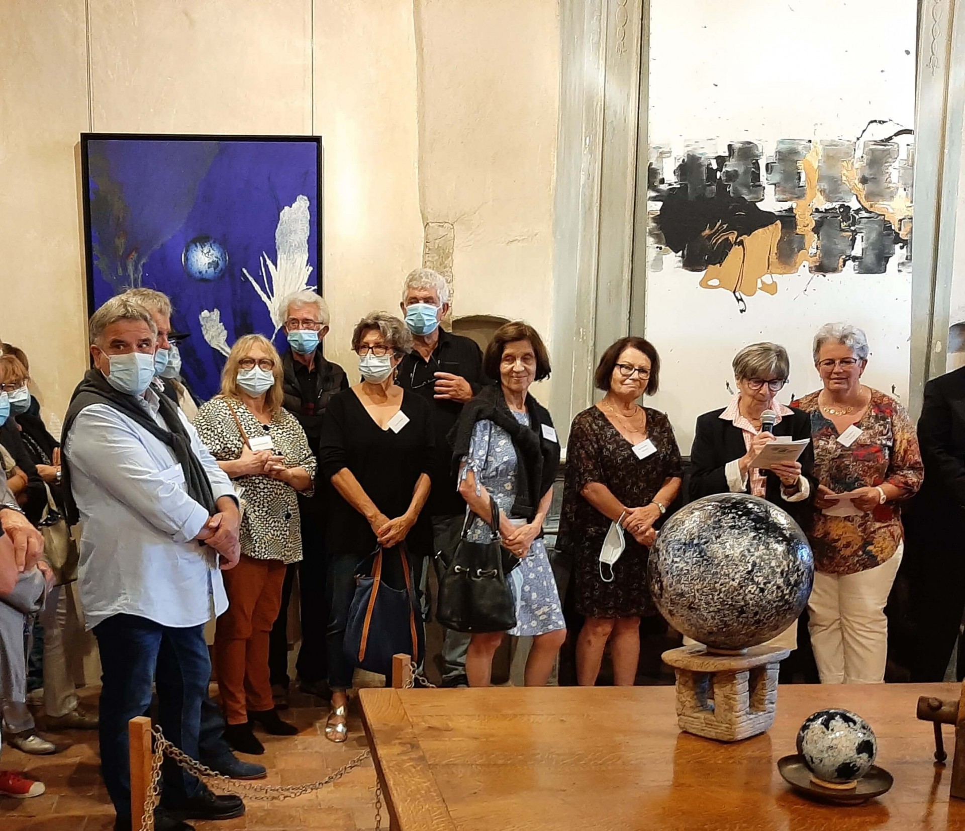 Vernissage vue d ensemble avec les invite s peintres